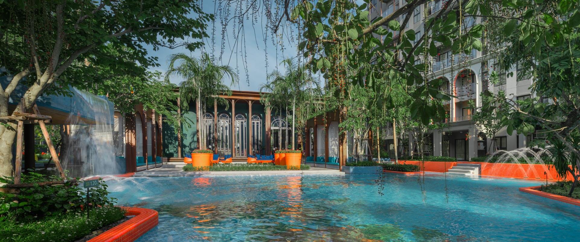 คอนโด หัวหิน ติดทะเล ลา ฮาบานา (La Habana) สระว่ายนํ้ากลางคอนโด