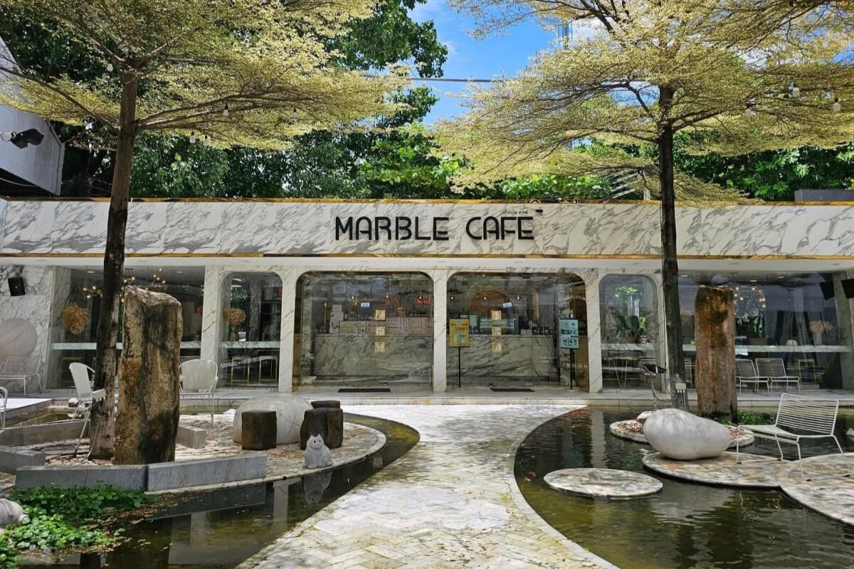 คาเฟ่สมุทรปราการใกล้ฉัน Marble Café สไตล์หินอ่อน