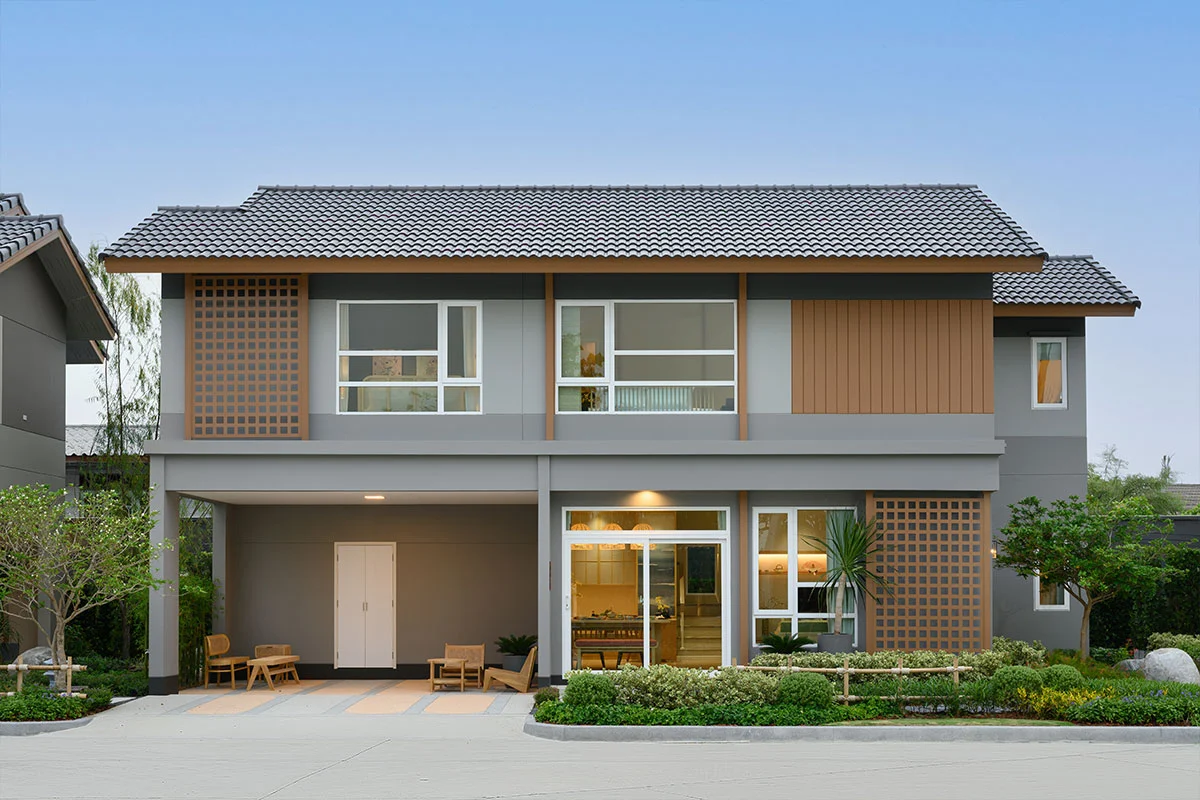 อณาสิริ รังสิต - คลอง 3 แบบบ้านสไตล์ญี่ปุ่น ที่ออกแบบเรียบง่าย แม้อยู่ใกลคลอง แต่ปลอดภัยเรื่องน้ำท่วม