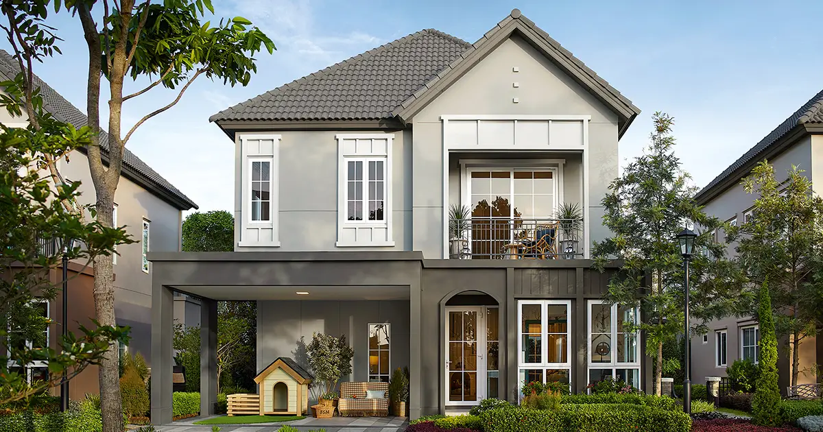 สราญสิริ ราชพฤกษ์ - 346 แบบบ้านสไตล์โมเดิร์น บ้านติดถนนใหญ่