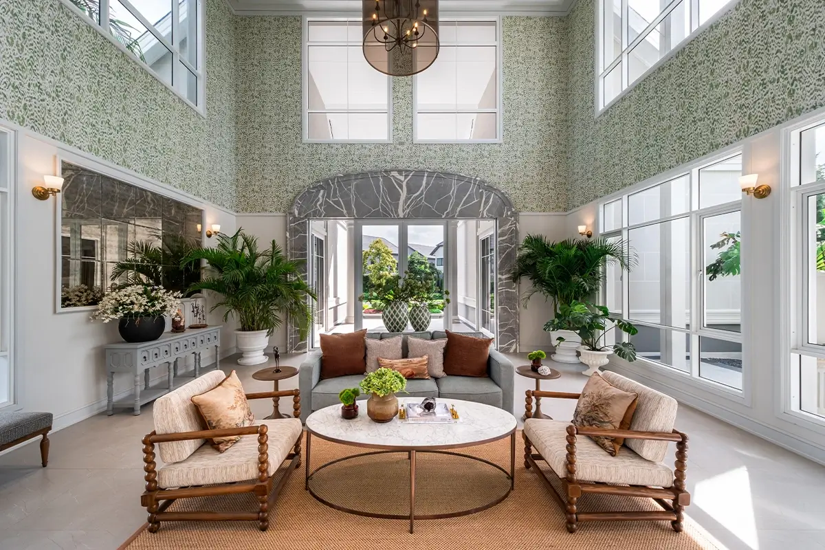 การตกแต่งแบบเรียบหรูในคลับเฮาส์ บุราสิริ จตุโชติ โครงการบ้านเดี่ยววัชรพล