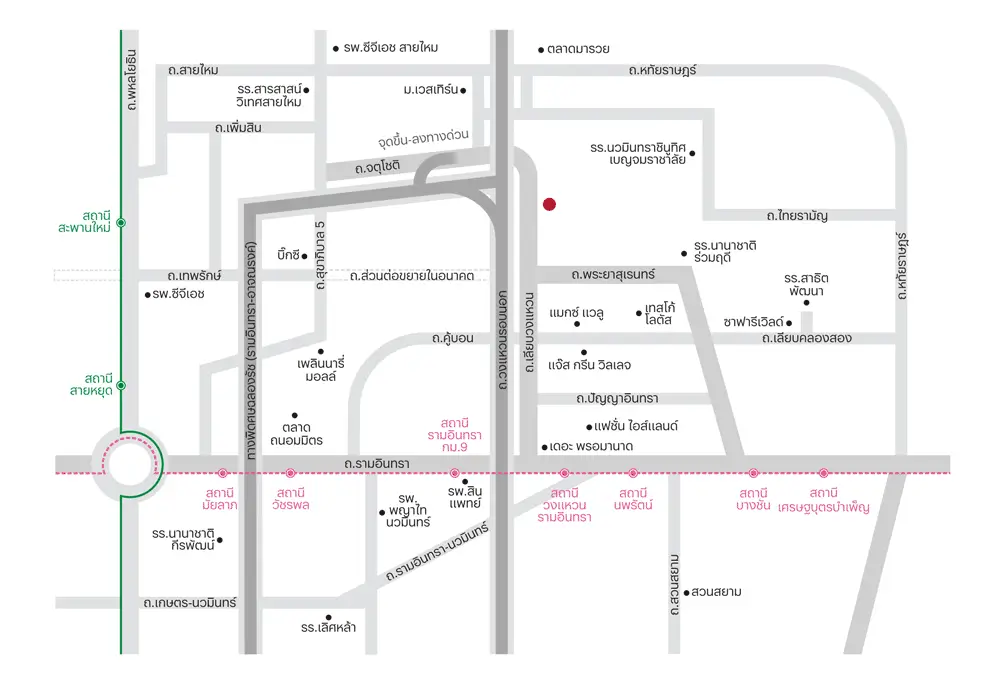 แผนที่โครงการ เศรษฐสิริ วงแหวน - จตุโชติ