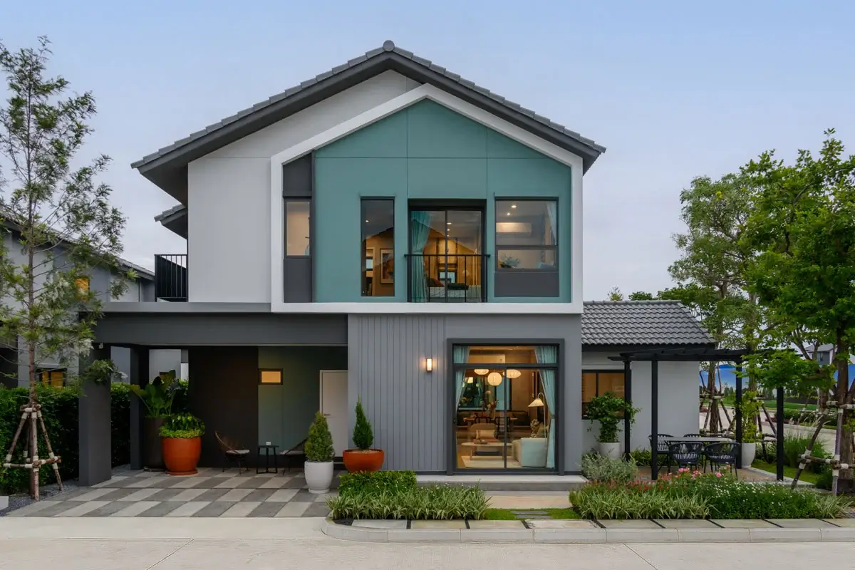 แบบบ้านโมเดิร์น 2 ชั้น โครงการบ้านเดี่ยว อณาสิริ ชัยพฤกษ์ - วงแหวน 2