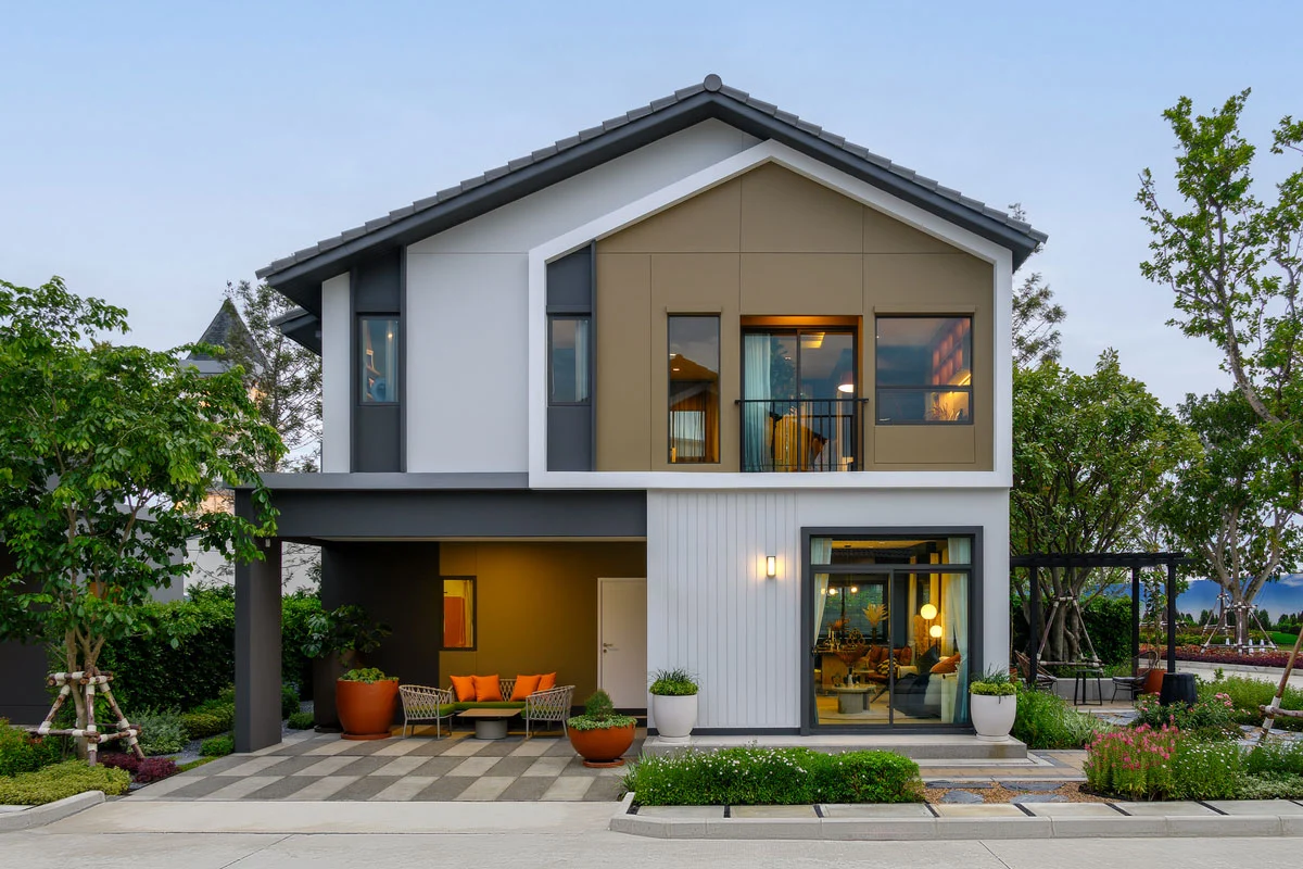 แบบบ้านโมเดิร์น 2 ชั้น ขนาดกะทัดรัด แบบบ้าน Verberg