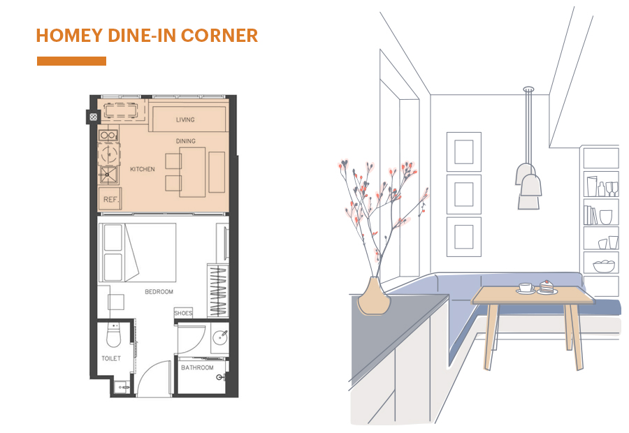 Chilling Dine-in Corner มุมห้องอาหารแสนอบอุ่นเหมือนอยู่บ้าน