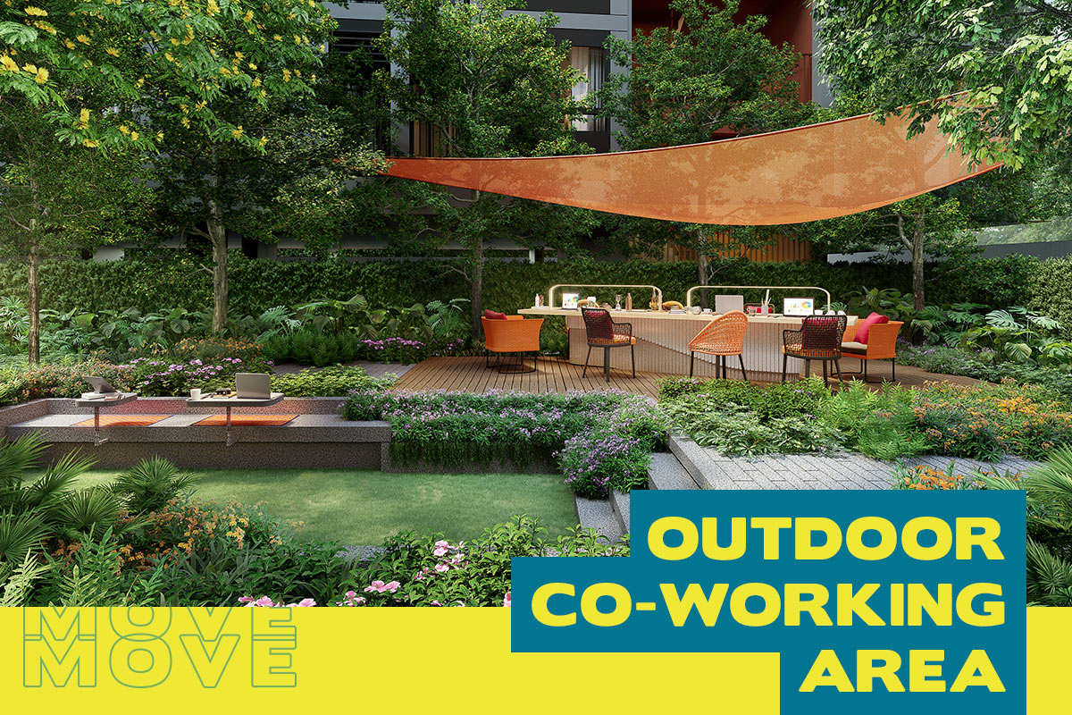 คอนโด บางนาเดอะ มูฟ (THE MUVE) Outdoor co-working space