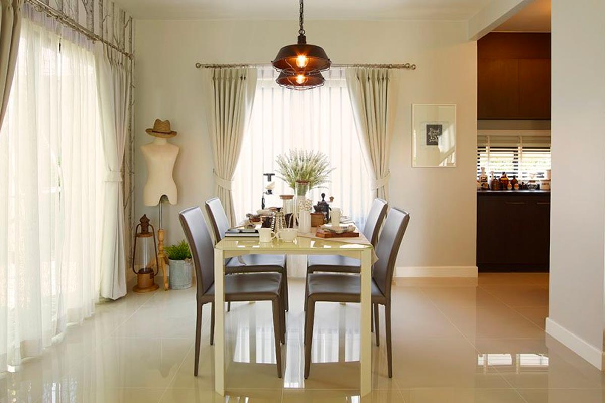 บ้านเดี่ยว รังสิต คลอง 2 คณาสิริ รังสิต-คลอง 2 (Kanasiri Rangsit Klong 2) พื้นที่โต๊ะทานอาหาร