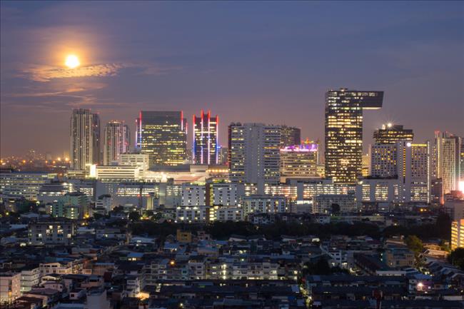 View of Bangkok City from ratchadapisek